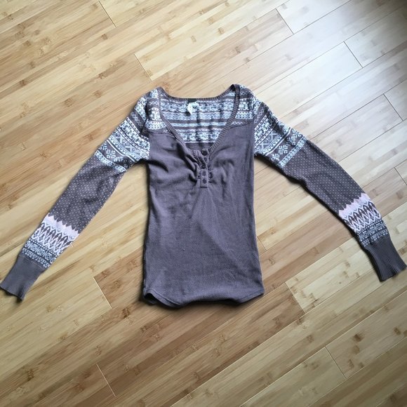 Free People Thermal Henley - Picture 1 of 2